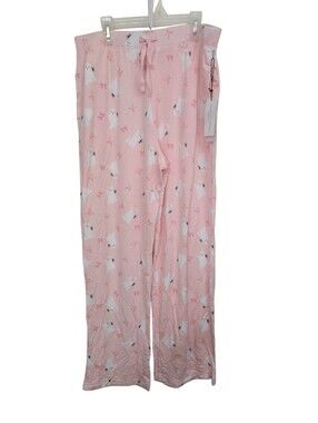 Womens Large Cupcakes & Cashmere Pink Ghost & Martini Print Pajama Pants